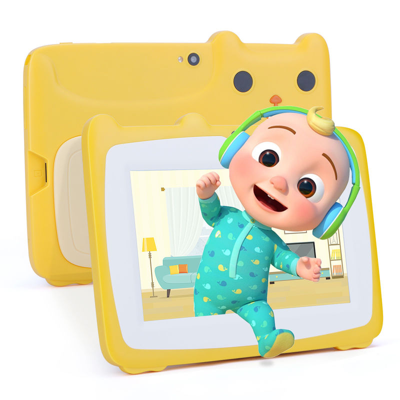C Idea 7 Inch Kids Touch Screen تبلت های دوگانه دوربین های با وضوح بالا صفحه نمایش 2+32G زرد