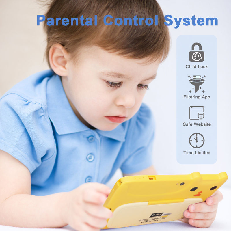 C Idea 7 Inch Kids Touch Screen تبلت های دوگانه دوربین های با وضوح بالا صفحه نمایش 2+32G زرد