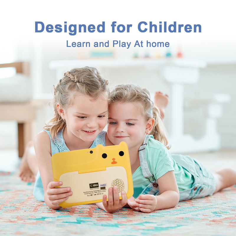C Idea 7 Inch Kids Touch Screen تبلت های دوگانه دوربین های با وضوح بالا صفحه نمایش 2+32G زرد