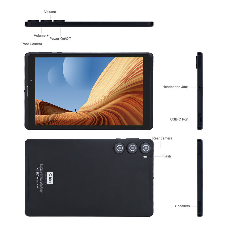 ایده C بزرگسالان سیاه اندروید 8 اینچ تبلت PC CM835 MTK تراشه 256GB ذخیره سازی بزرگ پشتیبانی GPS