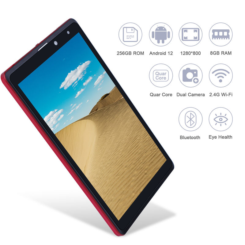 ایده C اندروید 8 اینچ تبلت پی سی 256GB ظرفیت بزرگ ذخیره سازی 5MP + 8MP دوربین های 8000mAh عمر باتری خواندن CM835 قرمز