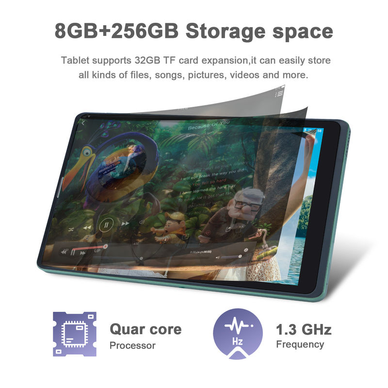ایده C سیم پشتیبانی قرص سبز PC 8GB رم 256GB ROM 800x1280 IPS صفحه نمایش HD قرص با کیس CM835