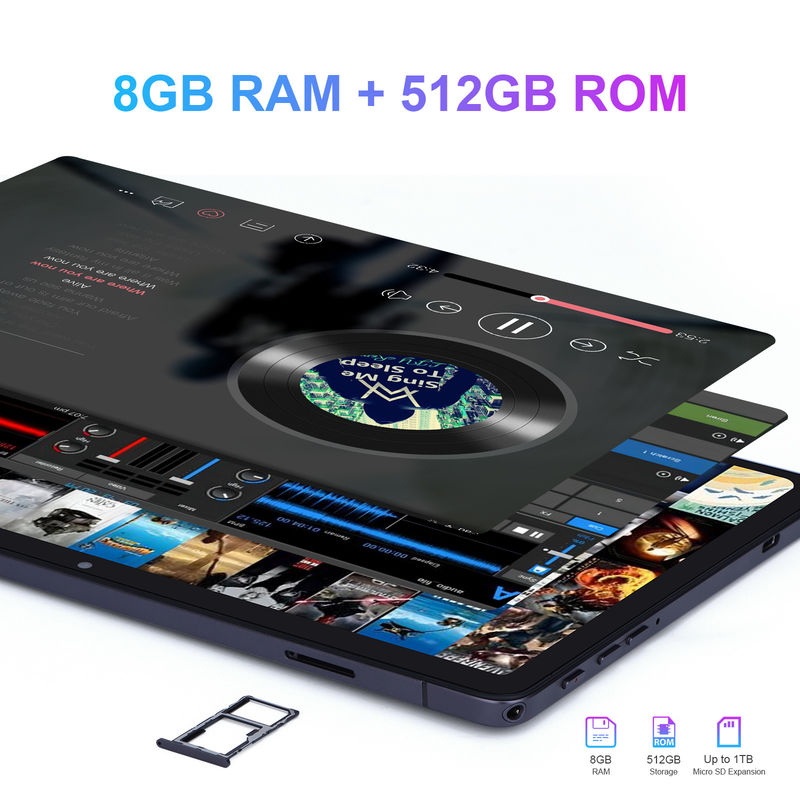ایده C صفحه نمایش بزرگ 8GB رم 512GB رم 10 اینچ تبلت PC با صفحه کلید CM8500