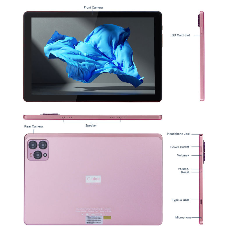 ایده C 10 اینچ اندروید 12 تبلت 8GB رم 256GB رم مدل CM8000PLUS صورتی