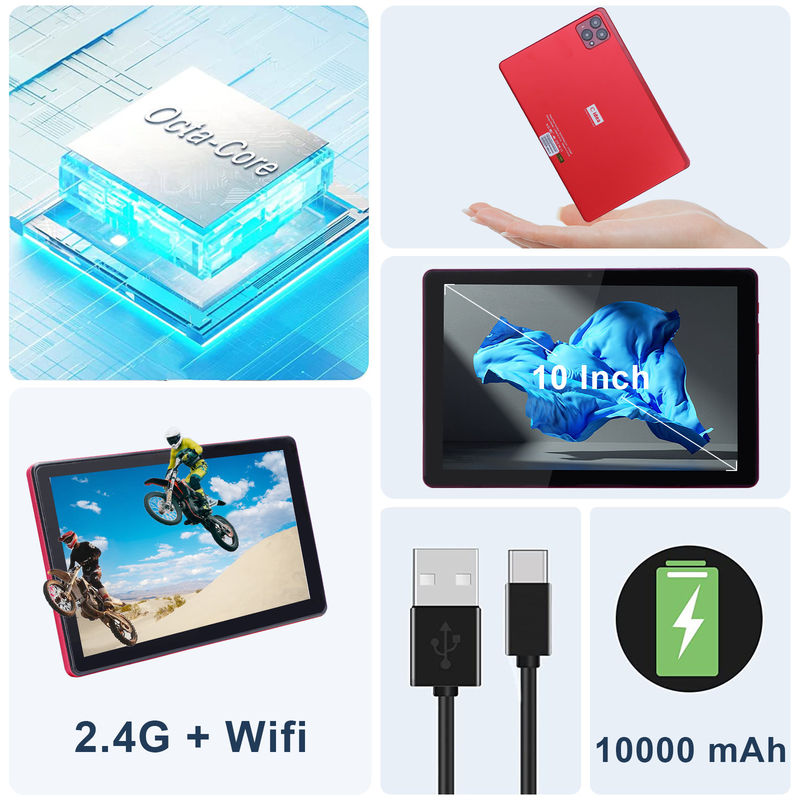ایده C 10 اینچ اندروید 12 تبلت 8GB رم 256GB رم مدل CM8000PLUS قرمز