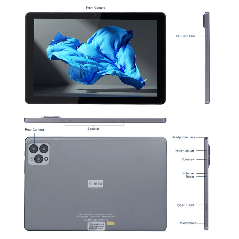 ایده C 10 اینچ اندروید 12 تبلت 8GB رم 256GB رم مدل CM8000PLUS خاکستری