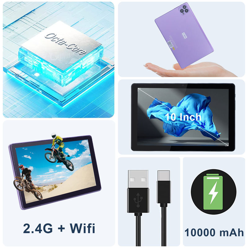 ایده C 10 اینچ اندروید 12 تبلت 8GB رم 256GB رم مدل CM8000PLUS بنفش