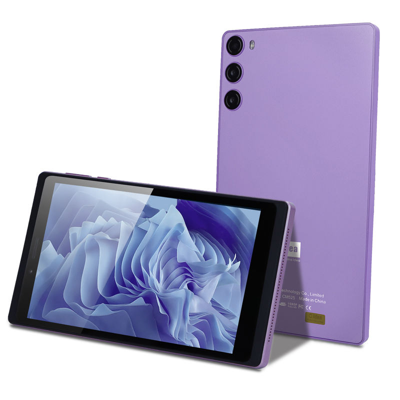 ایده C 7 اینچ 6 + 128GB 6000mAh Android Tablet PC با سیم کارت برای دانش آموزان CM525 بنفش