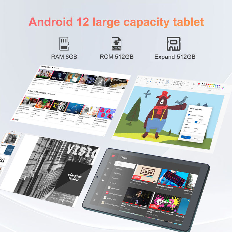 ایده C 9 اینچ اندروید 12 تبلت 8GB رم 512GB ROM 5MP + 8MP دو دوربین WIFI تبلت با سیم کارت CM915 (سبز)