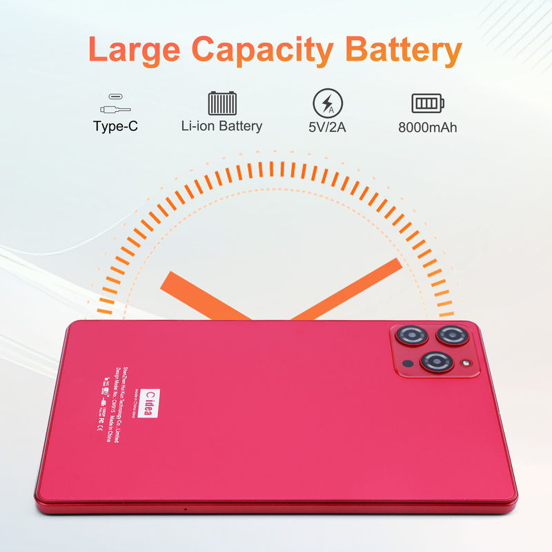 ایده C 9 اینچ اندروید 12 تبلت 8GB رم 512GB ROM 5MP + 8MP دو دوربین WIFI تبلت با سیم کارت CM915 (قرمز)