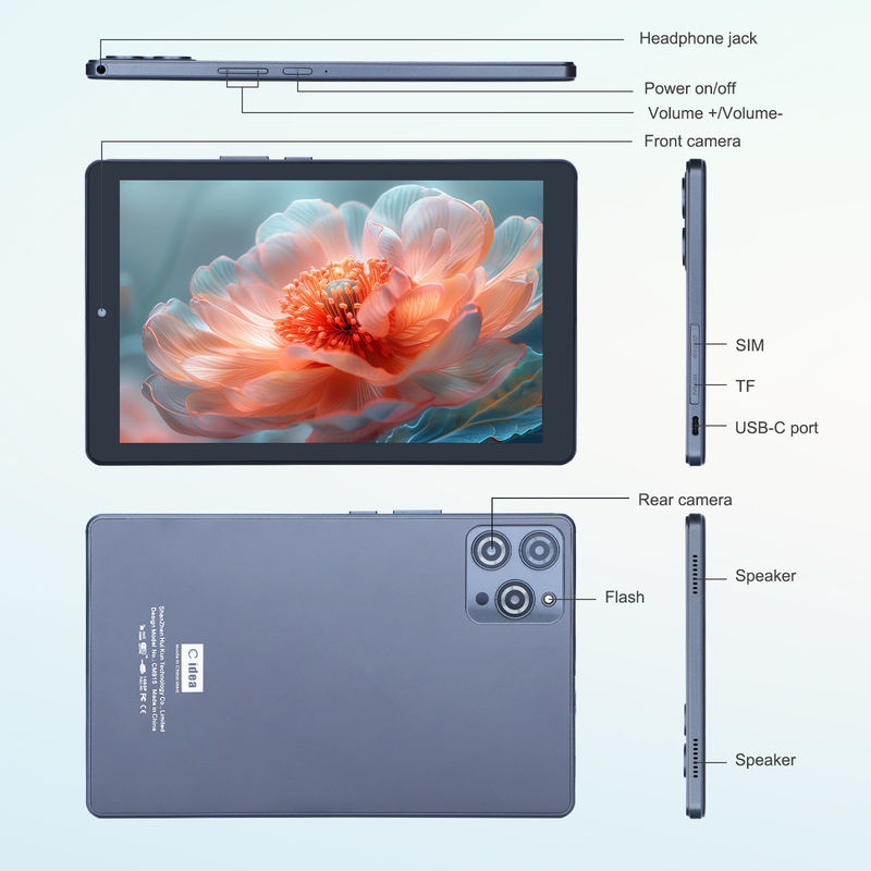 ایده C 9 اینچ اندروید 12 تبلت 8GB رم 512GB ROM 5MP + 8MP دو دوربین WIFI تبلت با سیم کارت CM915 (گری)