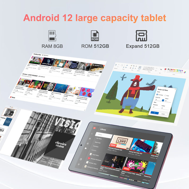 ایده C 9 اینچ اندروید 12 تبلت 8GB رم 512GB ROM 5MP + 8MP دو دوربین WIFI تبلت با سیم کارت CM915 (رنجی)