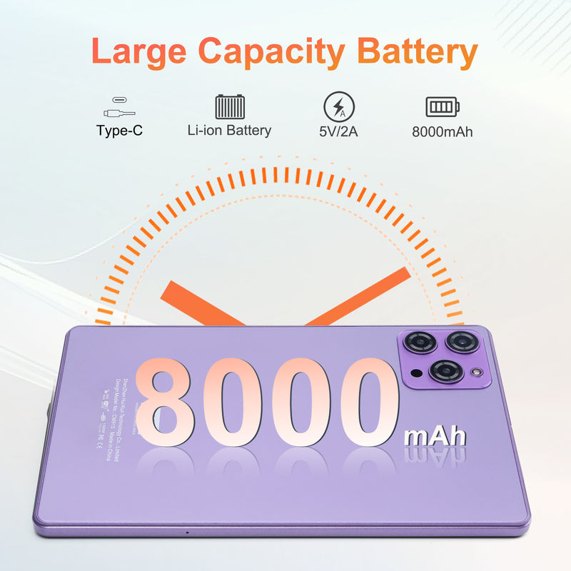 ایده C 9 اینچ اندروید 12 تبلت 8GB رم 512GB ROM 5MP + 8MP دو دوربین WIFI تبلت با سیم کارت CM915 ( بنفش)