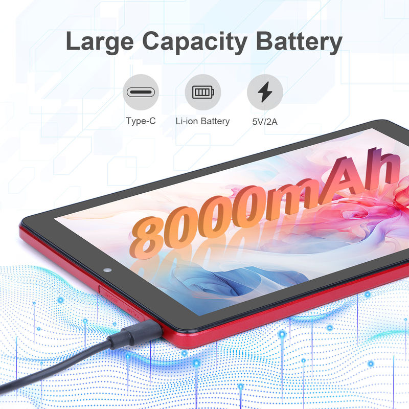 ایده C 9 اینچ تبلت PC WIFI 2.4G/5G 800x1280 IPS Screen Android Tablet پشتیبانی تماس تلفنی با دوربین دوگانه ((قرمز))