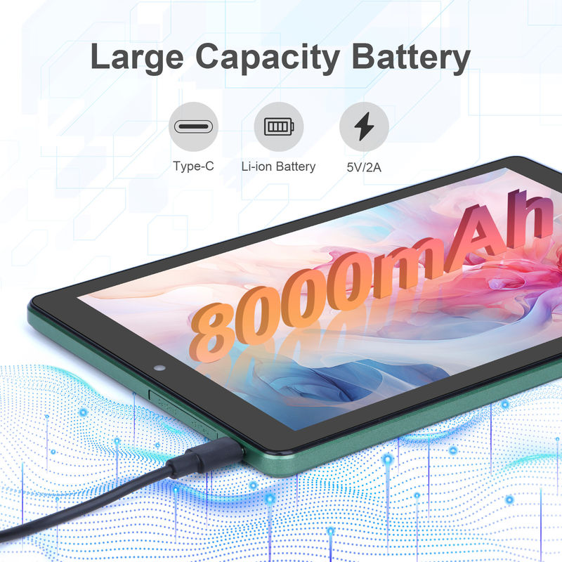 ایده C 9 اینچ تبلت PC WIFI 2.4G/5G 800x1280 IPS Screen Android Tablet پشتیبانی تماس تلفنی با دوربین دوگانه ((سبز)