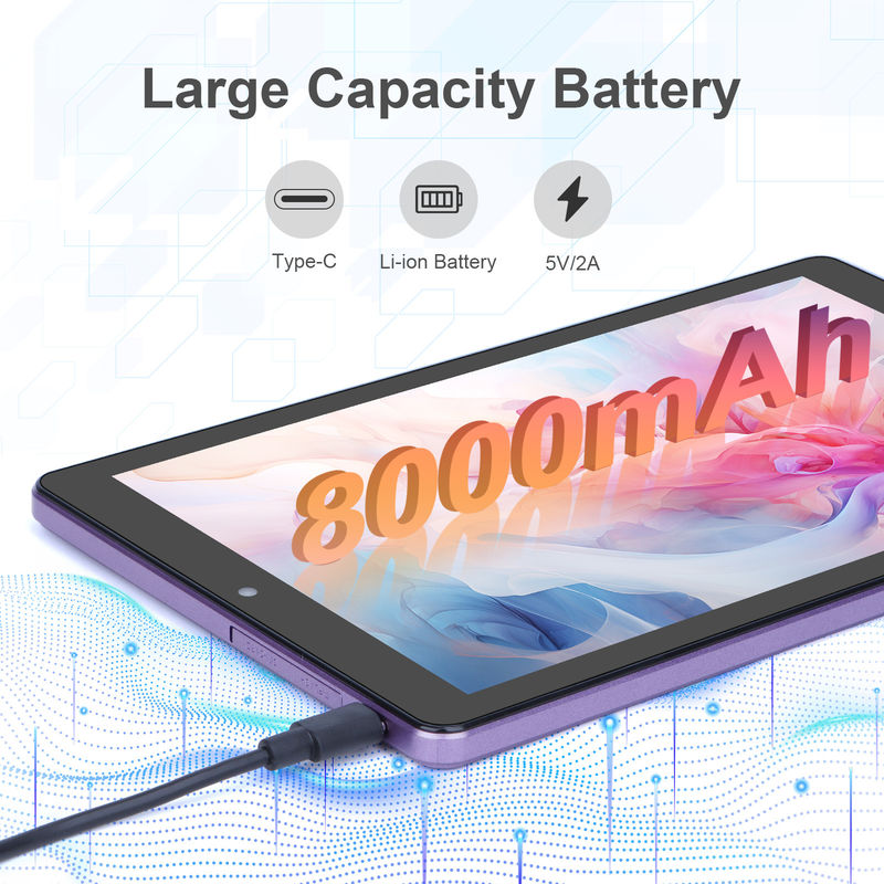 ایده C 9 اینچ تبلت PC WIFI 2.4G/5G 800x1280 IPS Screen Android Tablet پشتیبانی تماس تلفنی با دوربین دوگانه (( بنفش)