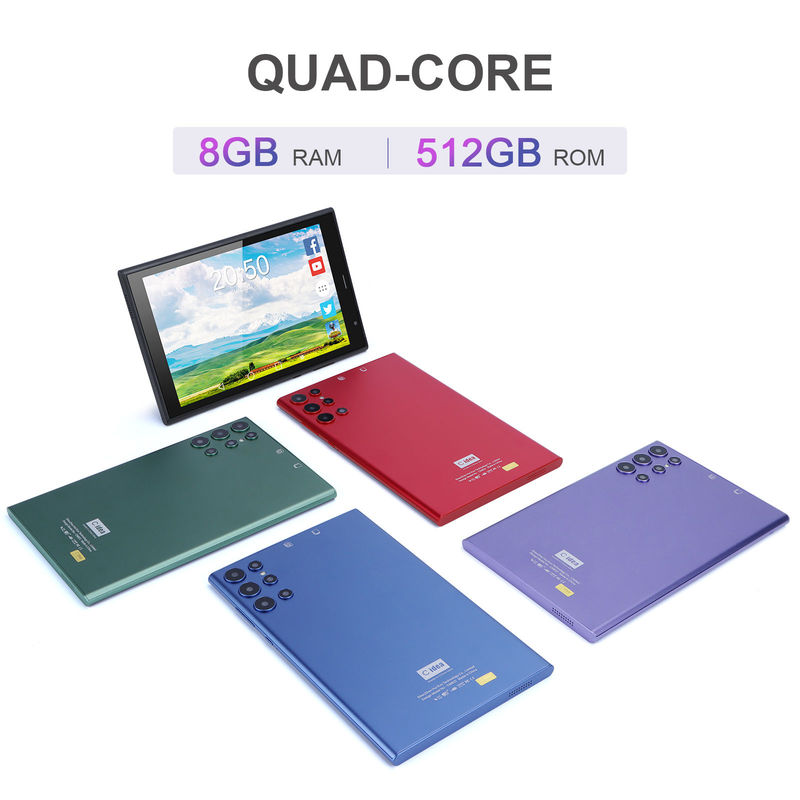 ایده C 8 اینچ Android Tablet PC 8GB RAM 512GB ROM Quad Core 800 * 1280 تبلت های HD با WIFI / سیم کارت CM822 (آبی)