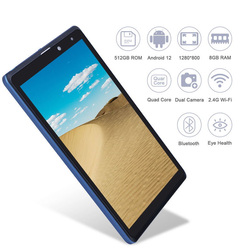 C idea 8 اینچ Android Tablet Pc تولید کننده با اندروید 12 Quad Core 8GB+512GB ذخیره سازی IPS HD Display CM835 ((سبز)