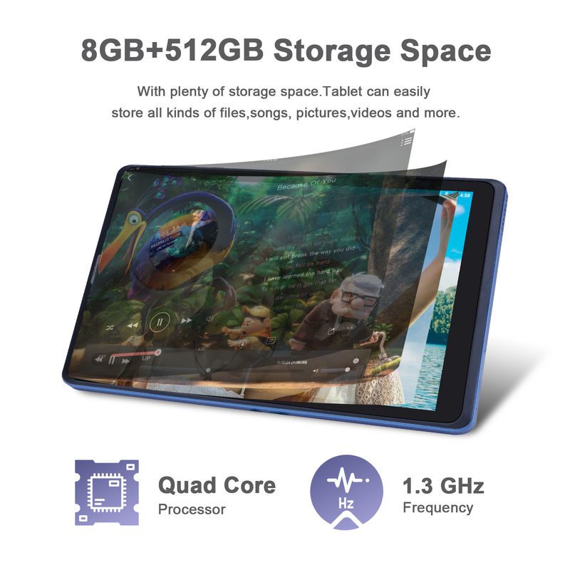C idea 8 اینچ Android Tablet Pc تولید کننده با اندروید 12 Quad Core 8GB+512GB ذخیره سازی IPS HD Display CM835 ((سبز)