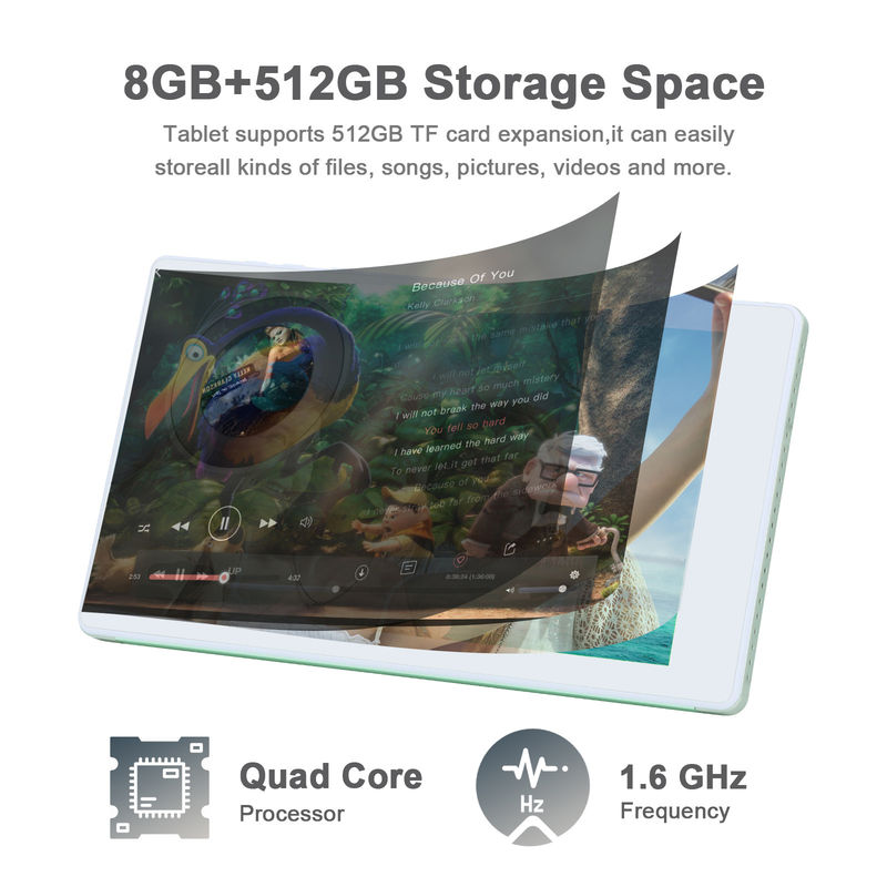 ایده C 7 اینچ تبلت های هوشمند اندرویدی 8+512GB تبلت های وای فای چهار هسته ای صفحه لمسی اچ دی CM513 ((سبز)