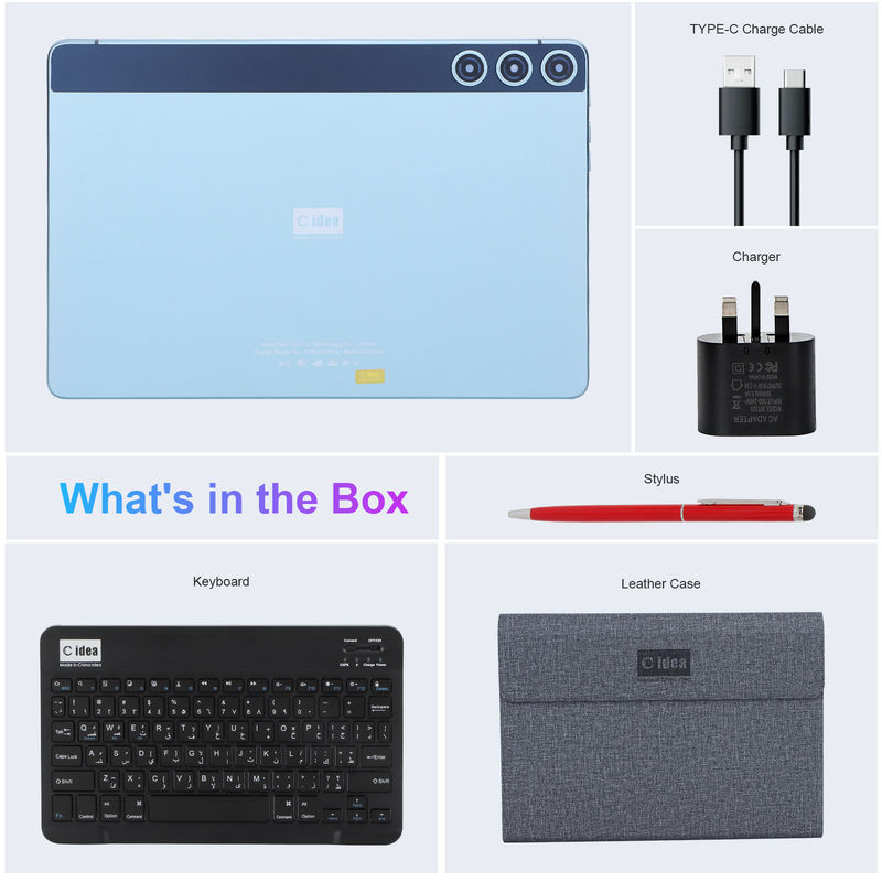 C ایده FHD صفحه نمایش 8GB رم 512GB 10 اینچ تبلت PC با صفحه کلید برای بزرگسالان نوجوان CM8500