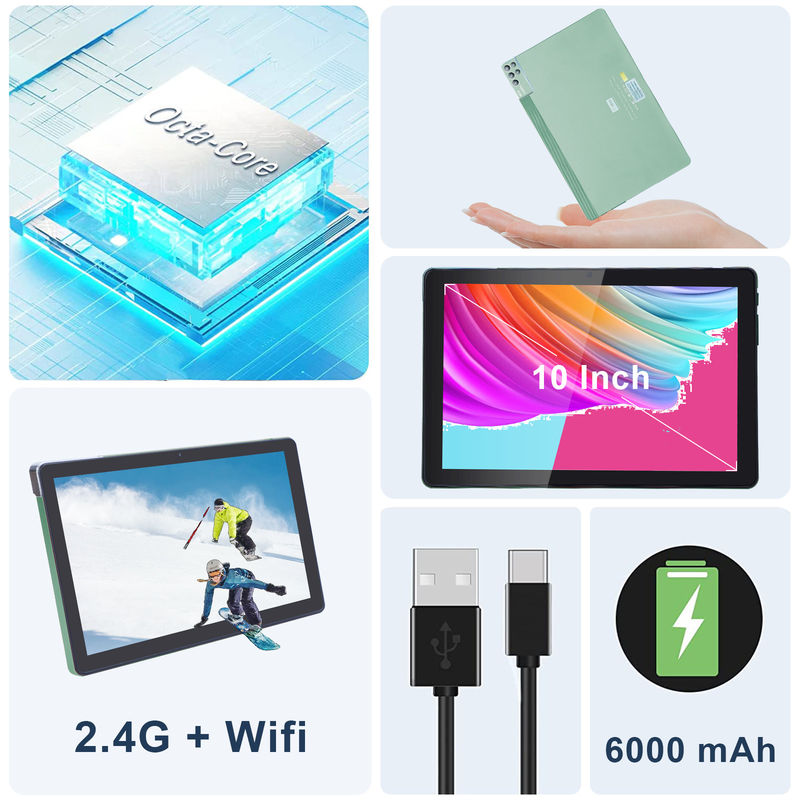 ایده C 6 + 256GB 800x1280 IPS 10 اینچ تبلت PC با کیس چهار هسته دوگانه 5MP + 8MP دوربین HD IPS نمایش CM7000