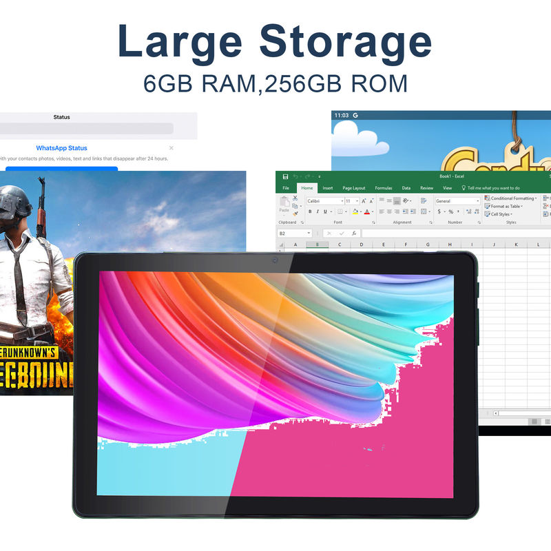 ایده C 6 + 256GB 800x1280 IPS 10 اینچ تبلت PC با کیس چهار هسته دوگانه 5MP + 8MP دوربین HD IPS نمایش CM7000
