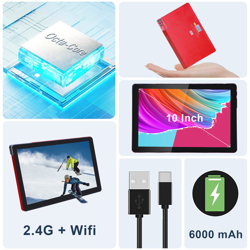 C Idea 10 اینچ تبلت PC اندروید 12 تبلت 6GB رم 256GB ROM 6000mAh باتری IPS HD صفحه لمسی CM7000PLUS