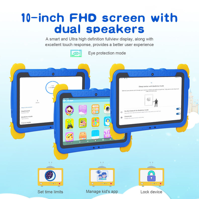 C idea Kids Tablet PC 10.1 Inch 800*1280 HD IPS Screen با پیش نصب iwawa وای فای دوگانه و دوربین دوگانه P1150