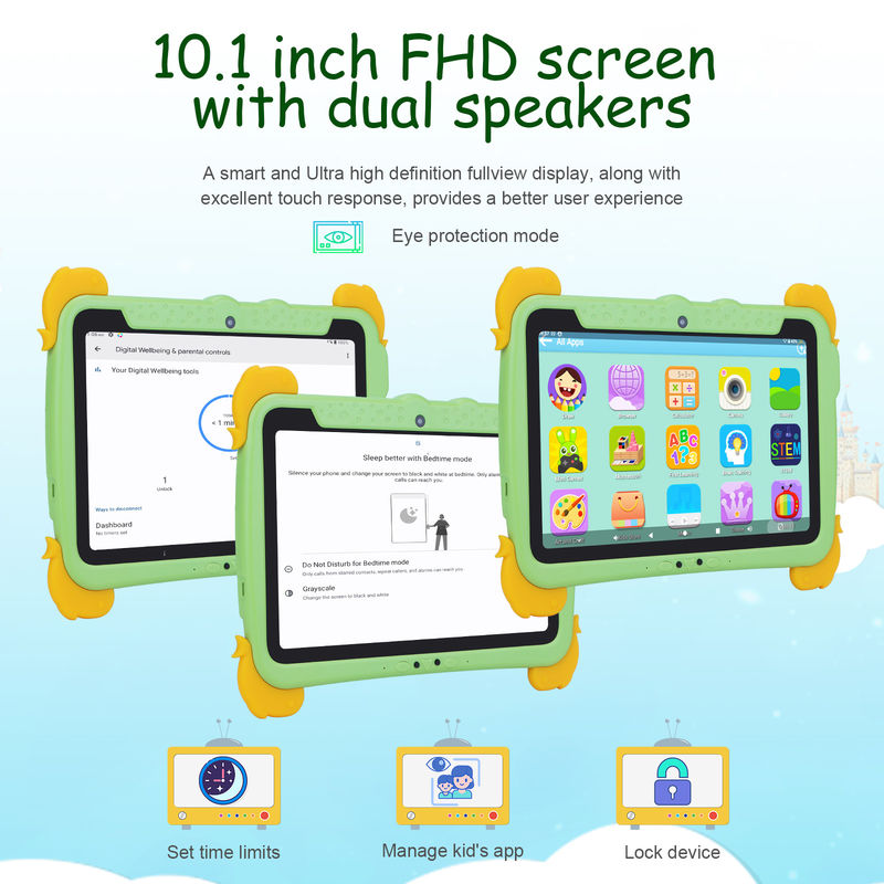 ایده C 10.1 اینچ بچه ها تبلت PC با کیس حفاظت از چشم ips صفحه نمایش HD پیش نصب IWAWA P1150
