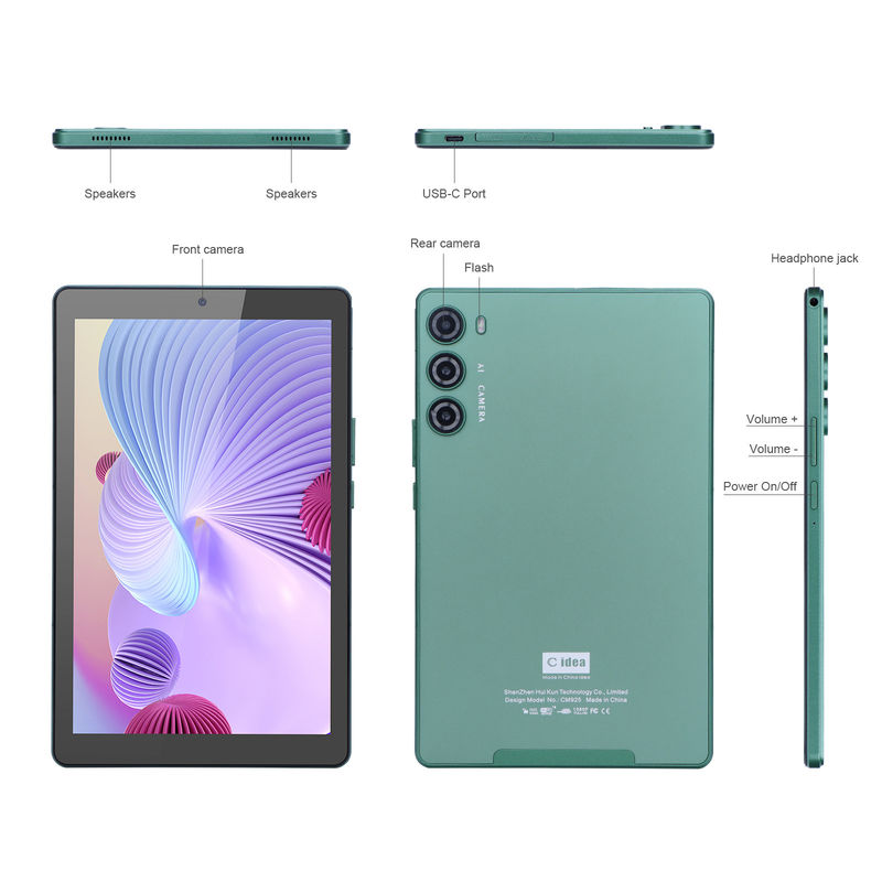 ایده C اندروید 12 تبلت 9 اینچ تبلت پی سی 256GB حافظه با 800x1280 صفحه نمایش IPS توسط چهار هسته CPU دو سیم کارت CM925