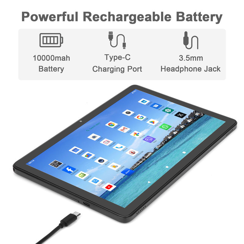 C Idea 512GB Storage 5G وای فای تراچ صفحه نمایش 10.1 اینچ تبلت با سیم کارت برای مدرسه CM8800plus