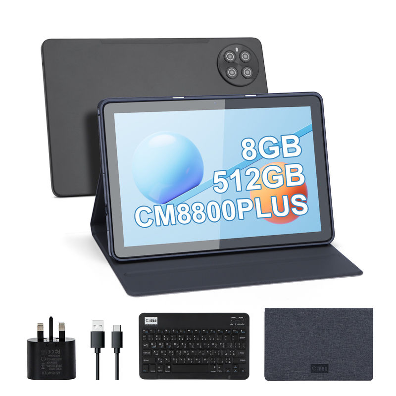 C Idea 512GB Storage 5G وای فای تراچ صفحه نمایش 10.1 اینچ تبلت با سیم کارت برای مدرسه CM8800plus