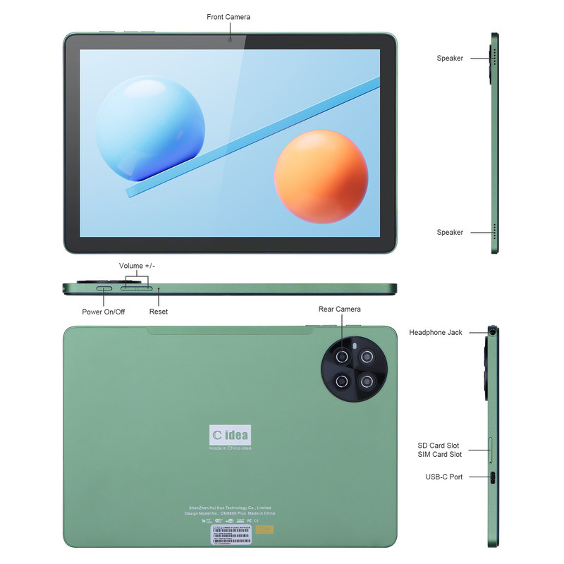 ایده C 10.1 اینچ تبلت آموزشی برای دانش آموزان با ماوس صفحه کلید 2 سیم کارت CM8800plus