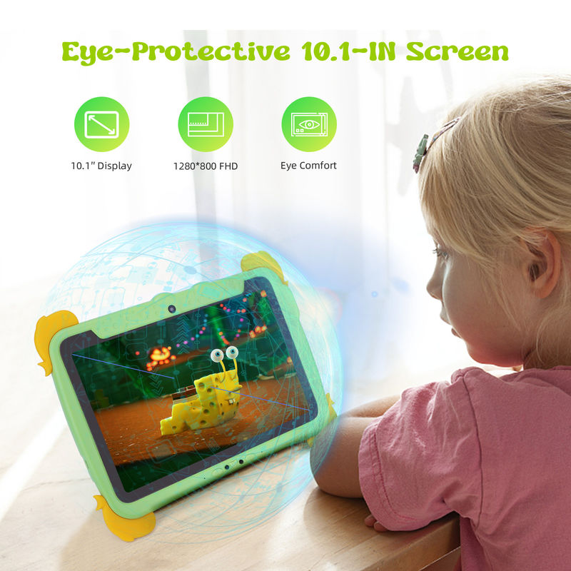 C Idea Kids Tablet 10.1 اینچ Android Tablet PC با محافظ چشم 1280*800 صفحه نمایش پیش نصب IWAWA برای آموزش