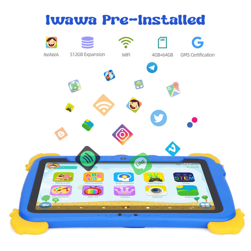 C idea Kids Tab 10.1inch Android 13 Tablet برای کودکان 4GB RAM 64GB ROM حفاظت از چشم صفحه لمسی برای کودکان 3-8 ساله