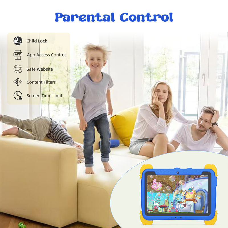 C idea Kids Tab 10.1inch Android 13 Tablet برای کودکان 4GB RAM 64GB ROM حفاظت از چشم صفحه لمسی برای کودکان 3-8 ساله