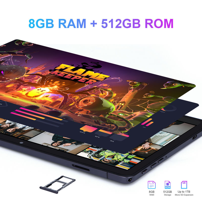 ایده C تبلت اندرویدی 10.1 اینچی دو دوربین 8GB رم 512GB WIFI تبلت 5G با ماوس صفحه کلید پشتیبانی سیم کارت برای مدرسه