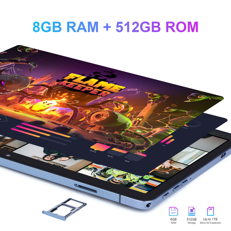 ایده C تبلت اندرویدی وای فای 5G تبلت 10.1 اینچ دوربین دوگانه 8GB رم 512GB با ماوس صفحه کلید پشتیبانی سیم کارت برای دانش آموز