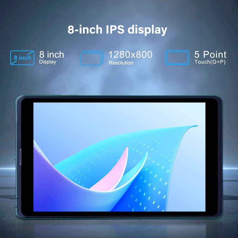 ایده C 8 اینچ Android Tablet PC با اندروید 12 OS Quad Core CPU 8GB RAM 512GB Storage IPS HD Display CM818 سبز
