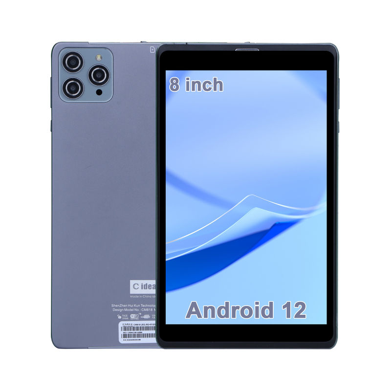 ایده C Android Tablet PC دوربین دوگانه 8 اینچ 1280x800 IPS صفحه نمایش HD Android 12 تبلت برای دانش آموز CM818 خاکستری