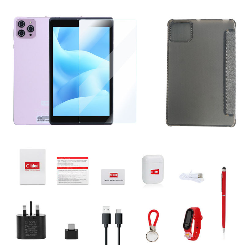 ایده C 8 اینچ اندروید 12 تبلت 8000mAh باتری 5 + 8MP دوربین 8GB رم 512GB رم برای آموزش یادگیری CM818 صورتی