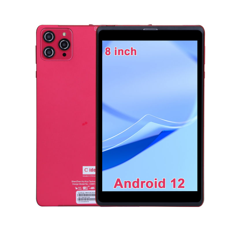 ایده C 8 اینچ اندروید 12 تبلت 8GB رم 512GB رم 8000mAh باتری 5+8MP دوربین برای دانش آموز با پشتیبانی سیم کارت CM818 قرمز
