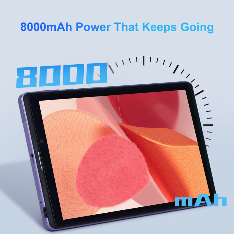 C Idea Portable 8 In Android Tablet PC 8GB RAM 512 GB اندروید 12 تبلت آی پی اس اچ دی صفحه نمایش چهار هسته ای CM818 بنفش