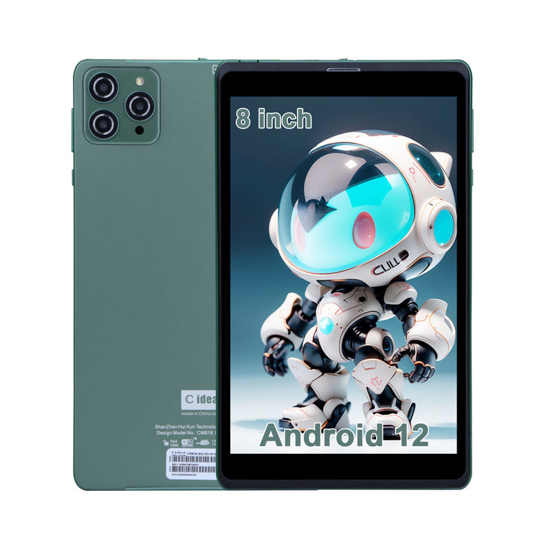ایده C قابل حمل 8 اینچ Android Tablet PC با اندروید 12 Quad Core CPU 8GB RAM 512GB ذخیره سازی IPS صفحه نمایش HD CM818-سبز