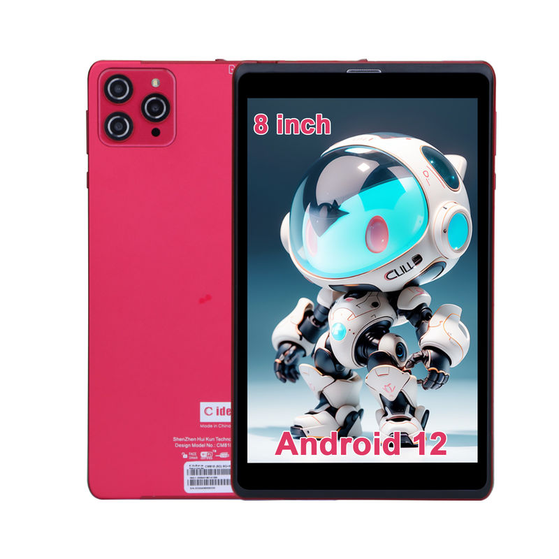 ایده C 8 اینچ اندروید 12 تبلت 8GB رم 512GB رم 8000mAh باتری 5+8MP دوربین برای نوجوانان با پشتیبانی سیم کارت CM818 قرمز