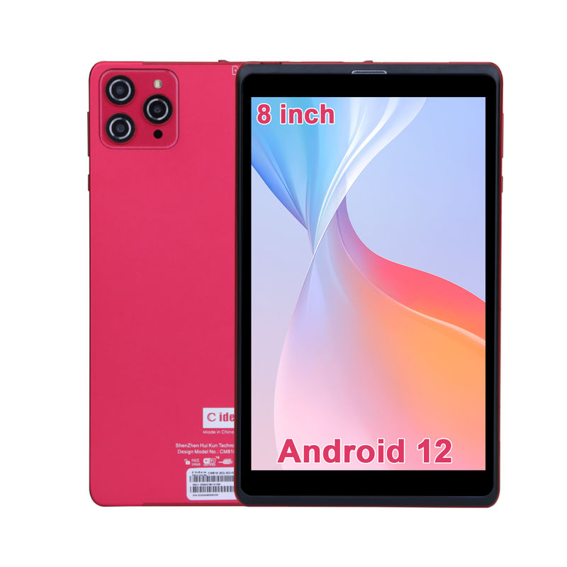 ایده C 8 اینچ اندروید 12 تبلت 8GB رم 512GB رم 8000mAh باتری 5+8MP دوربین برای دانش آموز با پشتیبانی سیم کارت CM818 قرمز