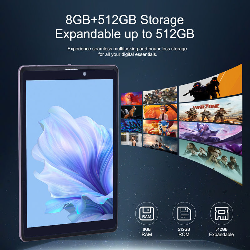 ایده C 8 اینچ اندروید 12 تبلت 8000mAh باتری 5 + 8MP دوربین 8GB رم 512GB رم برای آموزش یادگیری CM818 صورتی