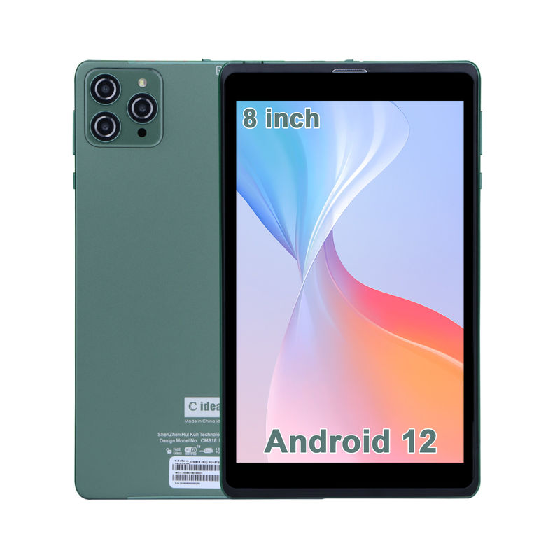 ایده C 8 اینچ Android Tablet PC با اندروید 12 OS Quad Core CPU 8GB RAM 512GB Storage IPS HD Display CM818 سبز