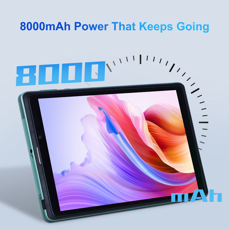 ایده C 8 اینچ Android Tablet PC با اندروید 12 OS Quad Core CPU 8GB RAM 512GB Storage IPS HD Display CM818 سبز